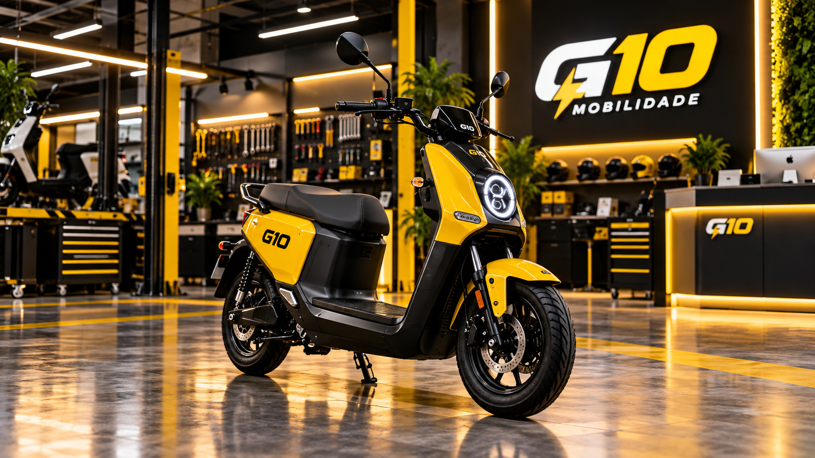 Scooter em showroom